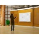 virtual set with screen on orange wall 14
